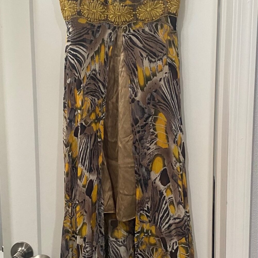MARCIANO convertible silk maxi dress